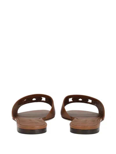Dolce & Gabbana Slide Sandals With Cut Out Logo