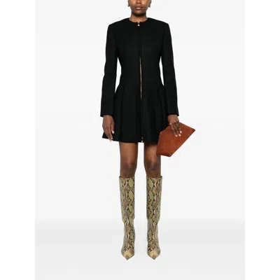 Versace Zip-front Flared Coat