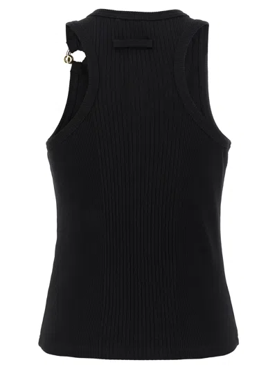 Jean Paul Gaultier Tank Top With Gold-tone Hardware And Ribbed Texture