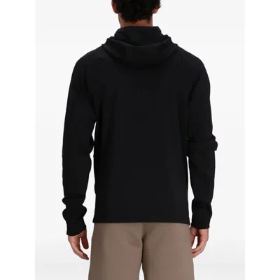 Hugo Boss Active Stretch Zip-up Hoodie In Black