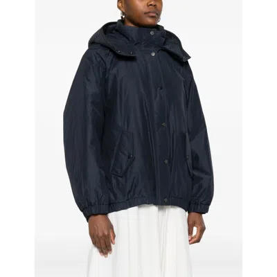 Brunello Cucinelli Hooded Down Jacket In Blue