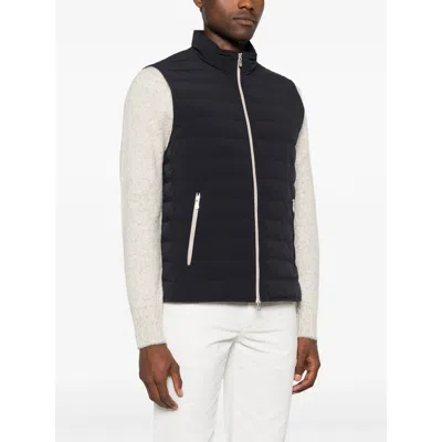 Brunello Cucinelli Dark Blue Nylon Down Jacket