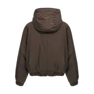Brunello Cucinelli Cropped Down Jacket Casual Jackets And Parka Brown