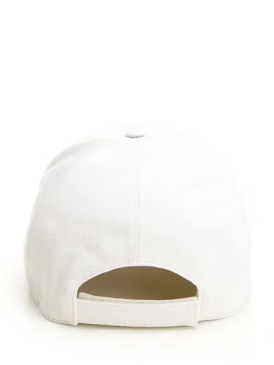 Fendi Canvas Baseball Cap Hats White