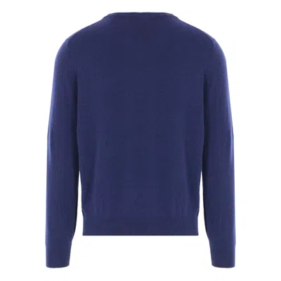 Brunello Cucinelli Relaxed Fit Blue Cashmere Sweater In Blue
