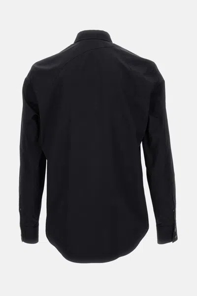Alexander Mcqueen Metal Detail Long Sleeves Point Collar In Black
