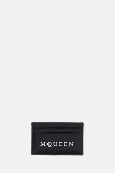Alexander Mcqueen Leather Card Case With Multiple Compartments