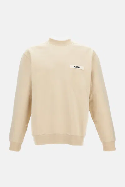 Jacquemus Cotton Sweatshirt In Neutral