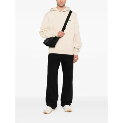 Jacquemus Straight Denim Pants Featuring Belt Loops In Black