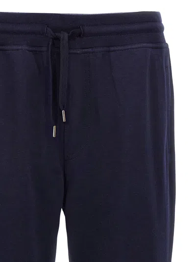 Brunello Cucinelli Cotton Blend Joggers Pants Blue In Blue