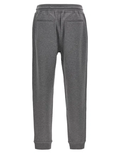 Brunello Cucinelli Cotton Blend Joggers Pants Gray In Gray