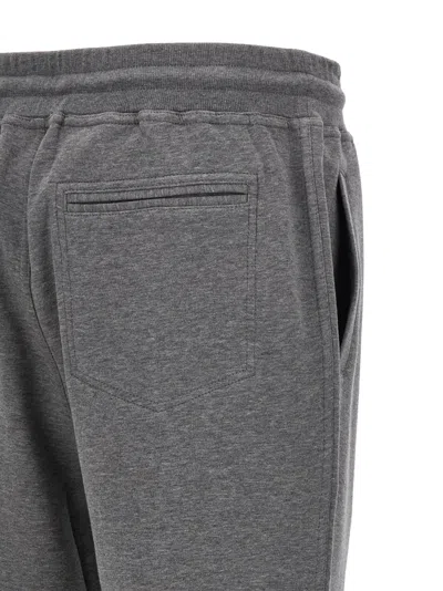 Brunello Cucinelli Cotton Blend Joggers Pants Gray In Gray