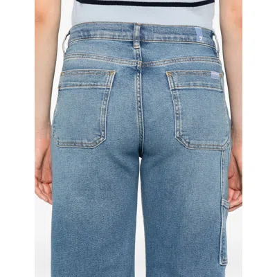 7 For All Mankind Denim Wide-leg Jeans In Blue