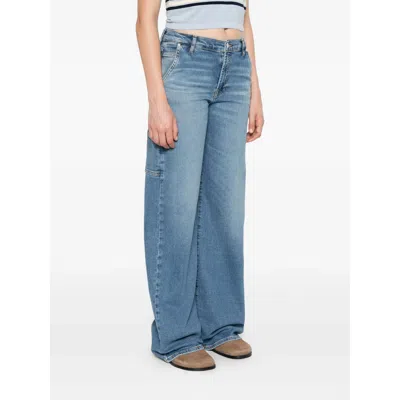 7 For All Mankind Denim Wide-leg Jeans In Blue