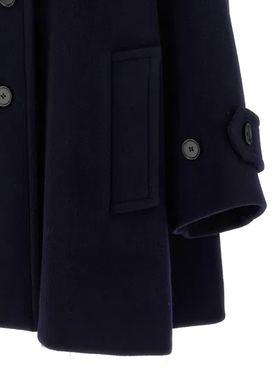 Chloé Double Breasted Wool Coat Coats And Trench Coats Blue