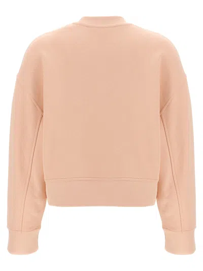 Moncler Crew Neck Embroidered Sweatshirt In Neutral