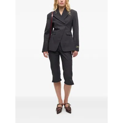 Ganni Pinstriped Trousers - Women's - Fabric