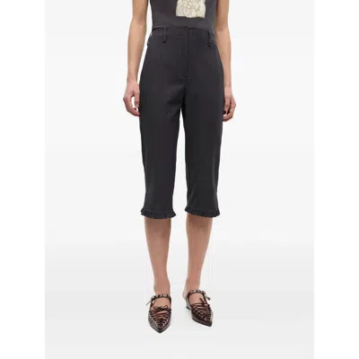 Ganni Pinstriped Trousers - Women's - Fabric