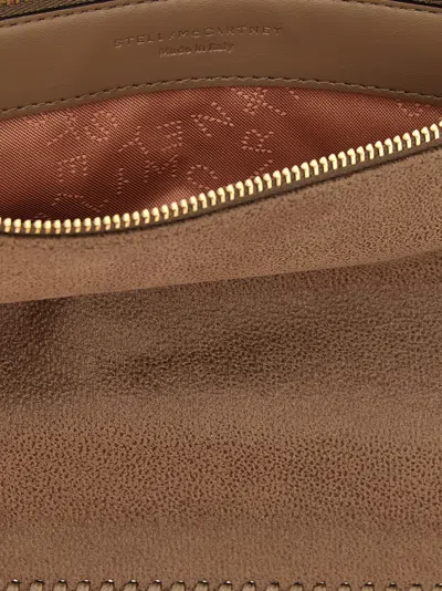 Stella Mccartney Falabella Logo Charmed Shoulder Bag In Brown