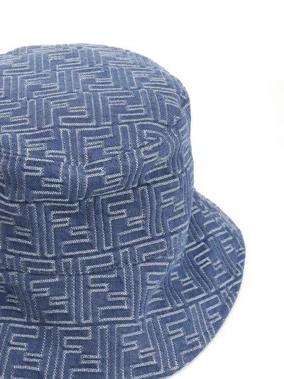 Fendi Ff Jeans Bucket Hats Blue
