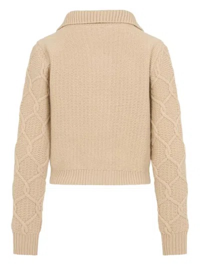 Etro Embroidered Cable-knit Wool And Cashmere-blend Cardigan In Neutral