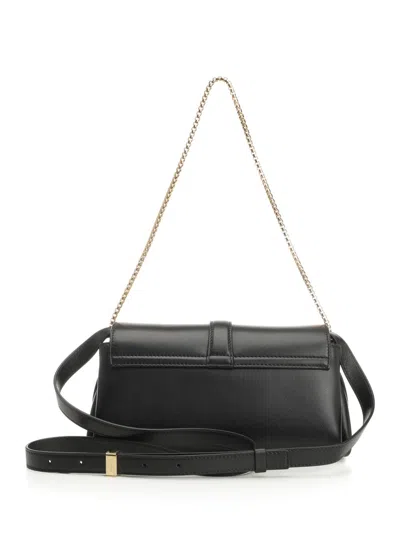 Ferragamo Gancino Pouch Small Shoulder Bag With Shoudler Strap And Chain Shoulder Bags Black