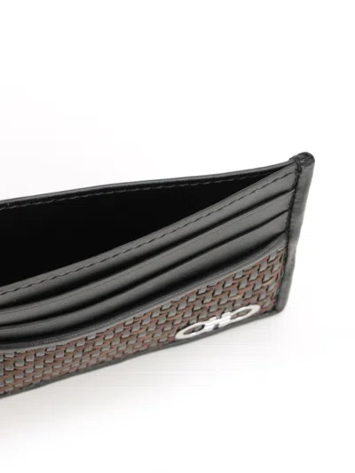 Ferragamo Gancio Woven Card Case Wallets Multicolor In Multi