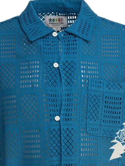Thisisneverthat Blue Polyester X Grateful Dead Shirt