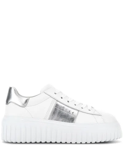 Hogan H-stripes Leather Platform Sneakers