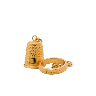Moschino Metal Ring With Charm