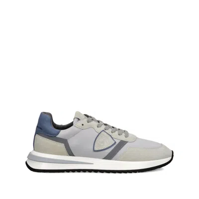 Philippe Model Gray  Blue Sneakers In Gray