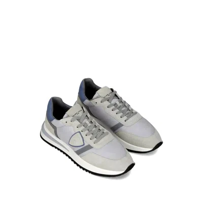 Philippe Model Gray  Blue Sneakers In Gray
