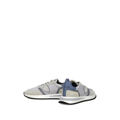 Philippe Model Gray  Blue Sneakers In Gray
