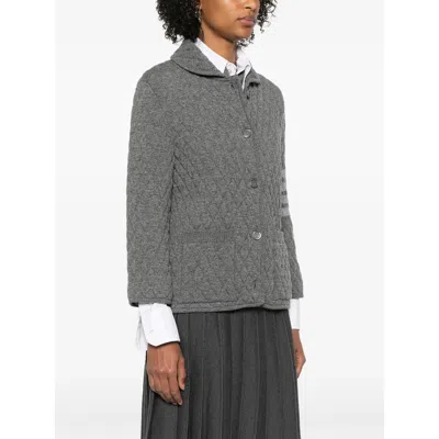Thom Browne Long Sleeve Casual Jacket In Green