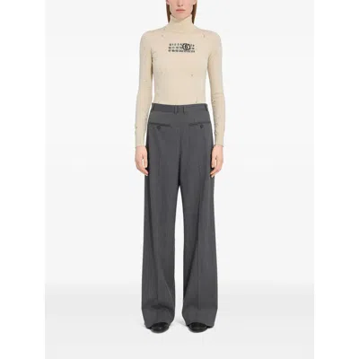 Mm6 Maison Margiela Mm6 By Maison Margiela High-waisted Tailored Pants With Wide Leg
