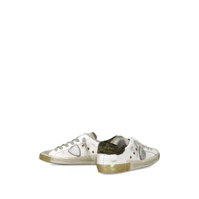 Philippe Model Gray Sneakers In White