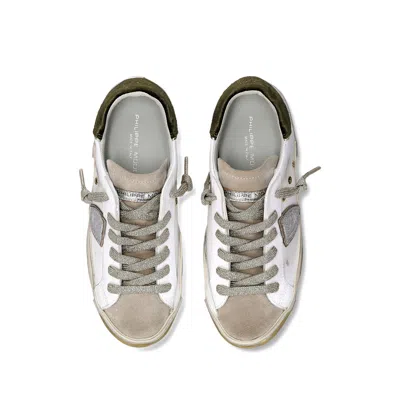 Philippe Model Gray Sneakers In White
