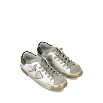Philippe Model Gray Sneakers In White