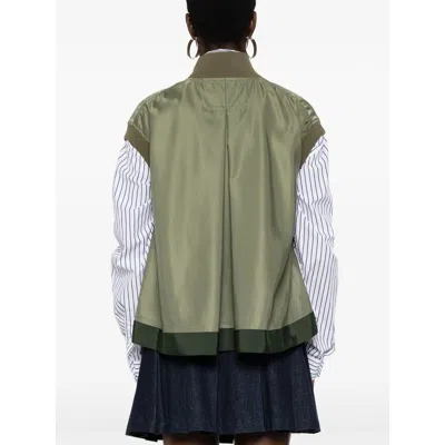 Sacai Waistcoat  Woman Color Green In Green