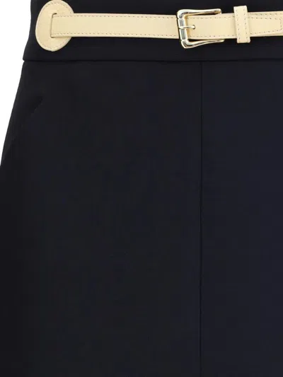 Valentino Garavani Women Skirt With Leather Details