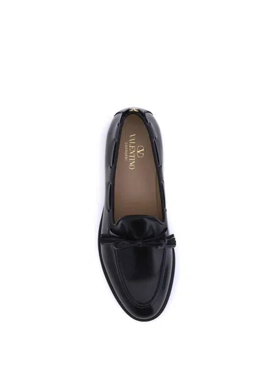 Valentino Garavani Men Bowshire Loafers In Black