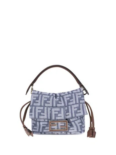 Fendi Small Mamma Baguette Shoulder Bag In Blue