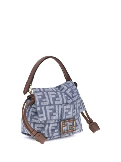 Fendi Small Mamma Baguette Shoulder Bag In Blue