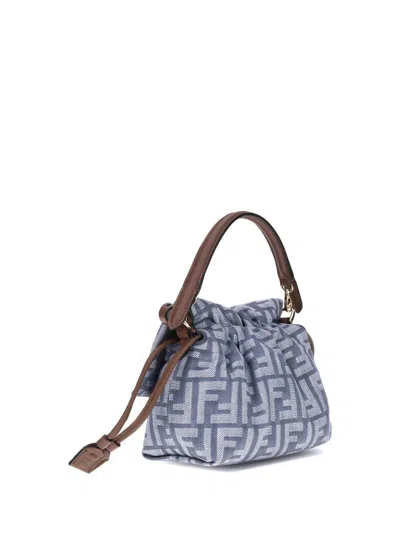 Fendi Small Mamma Baguette Shoulder Bag In Blue