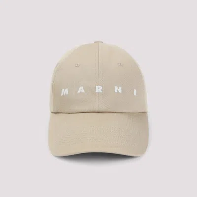 Marni Graphic Embroidered Cotton Canvas Hat
