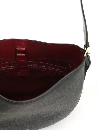 Ferragamo Hobo Smile Medium Bag With Doubel Shoulder Strap Shoulder Bags Black