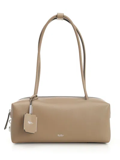 Max Mara Hold All String Small Square Bauletto Shoulder Bag Shoulder Bags Beige