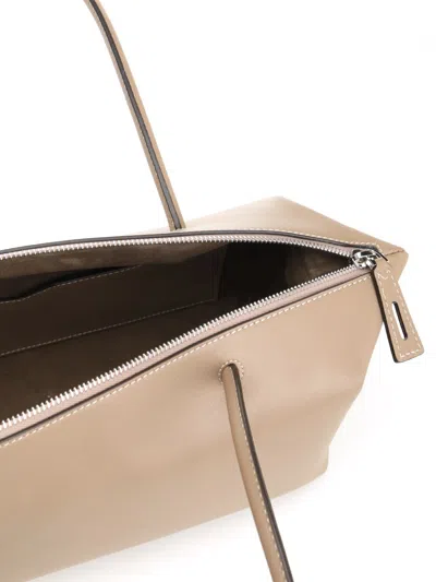 Max Mara Hold All String Small Square Bauletto Shoulder Bag Shoulder Bags Beige