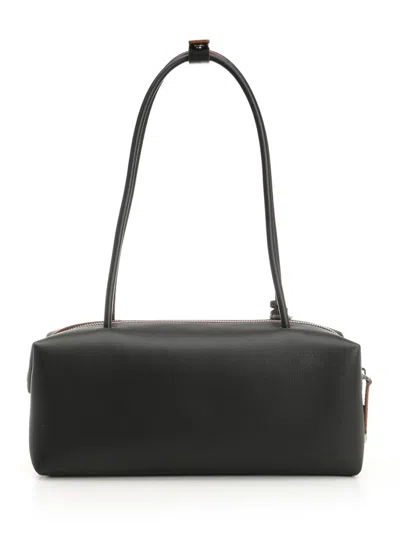 Max Mara Hold All String Small Square Bauletto Shoulder Bag Shoulder Bags Black