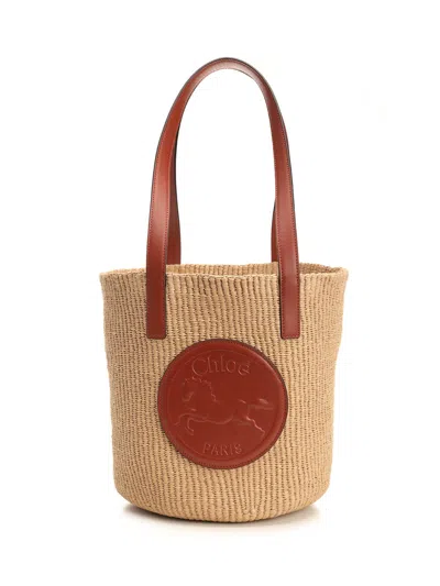 Chloé Horse Medal Shoulder Bags Brown